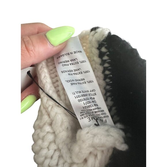 FRAME Checkerboard Black Ivory 100% Extra Fine Merino Wool Vest Size Small - Picture 6 of 7